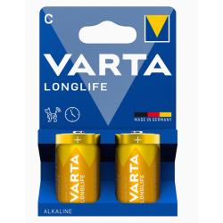Pile LR14 VARTA Alcaline "Longlife" C 1,5volt (par 2) //