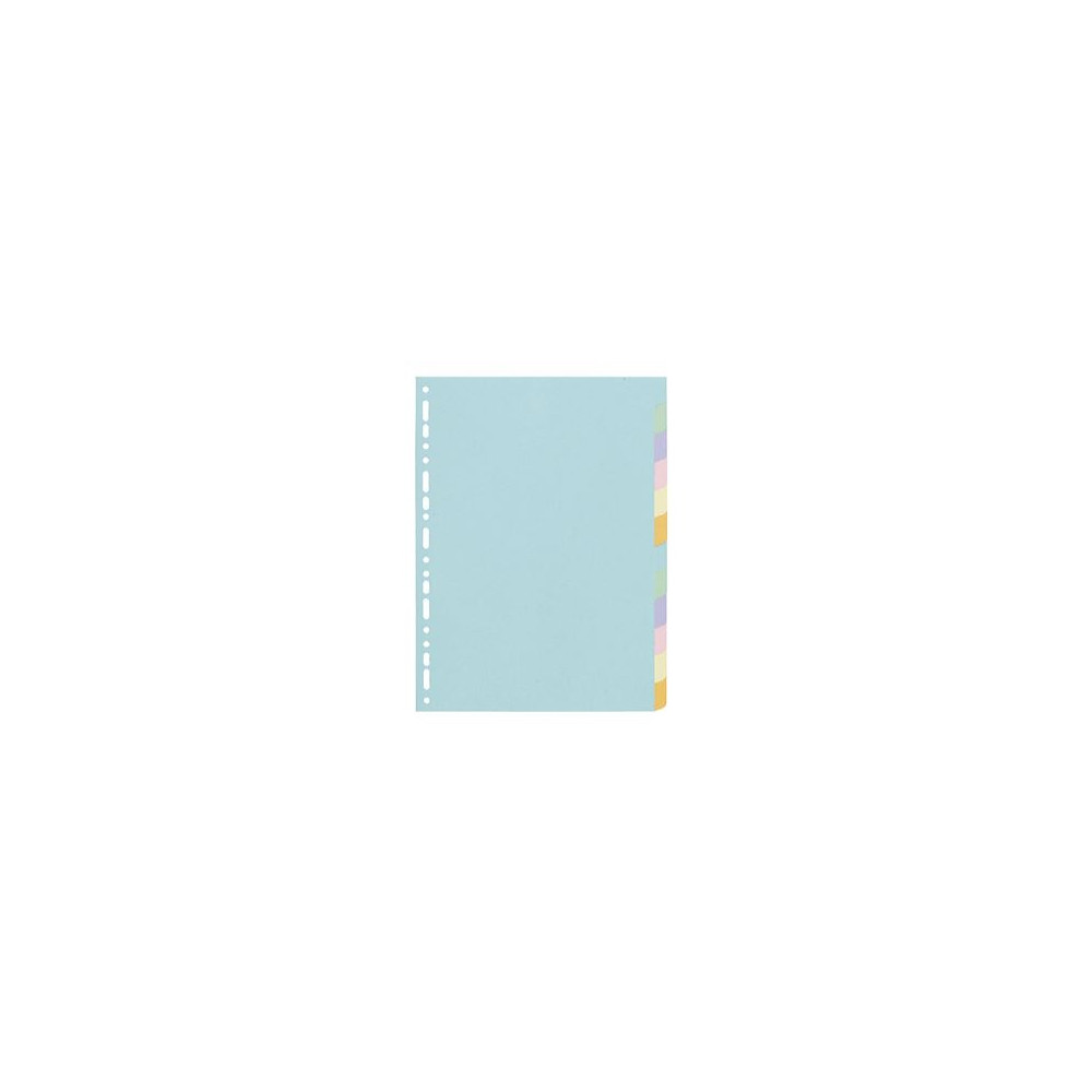 Intercalaires carte A4 12 touches Couleur 170g EXACOMPTA //