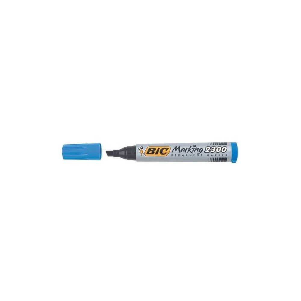 Marqueur perm. BIC MARKING 2300 Recyclé - Biseauté 3 à 5mm - BLEU //