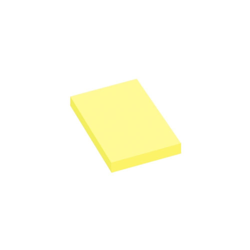 Bloc reposit 75 x 50mm - JAUNE 100f (par 12 //