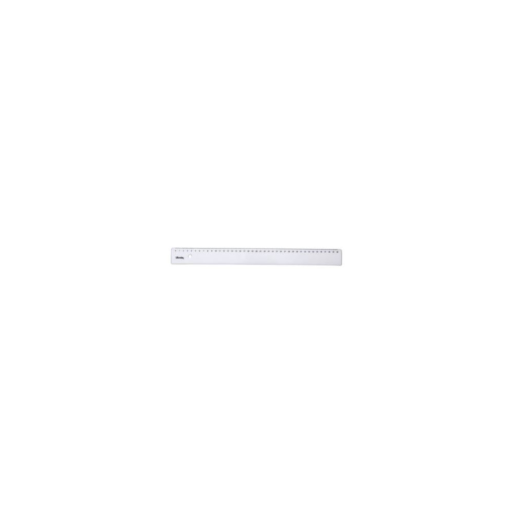 Regle Cristal incolore graduée - 1 biseau + bd antitache - 40cm  //