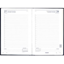 Agenda journalier 1 jour / 1 page - 14 x 21 cm - NOIR - Année 2027
