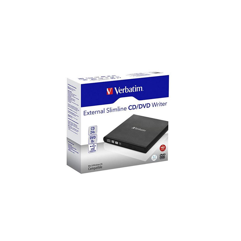 Graveur de DVD±RW externe slim USB Verbatim noir **